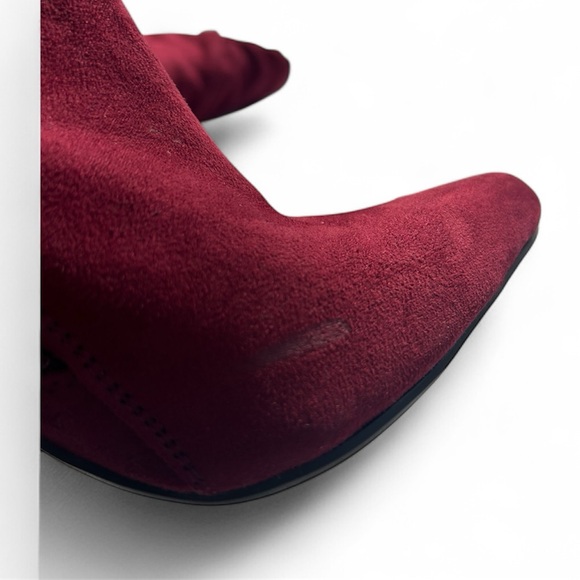 Anne Michelle “Lonestar-31” Burgundy Pointed-Toe Booties – Size 8 - Picture 5 of 10